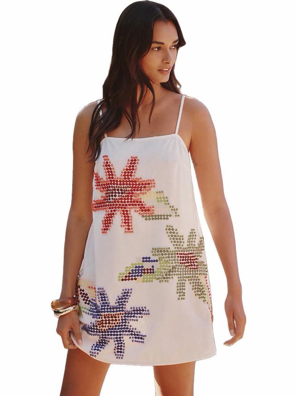 Anthropologie Celandine Beaded Mini Shift Dress